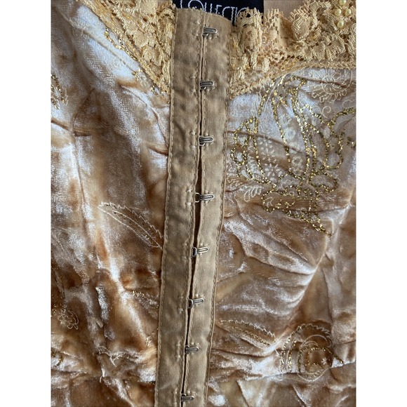 NY Collection Women's Y2K Velour Glitter Lace Babydoll Tank size 3X Fairy Velvet - Picture 4 of 9